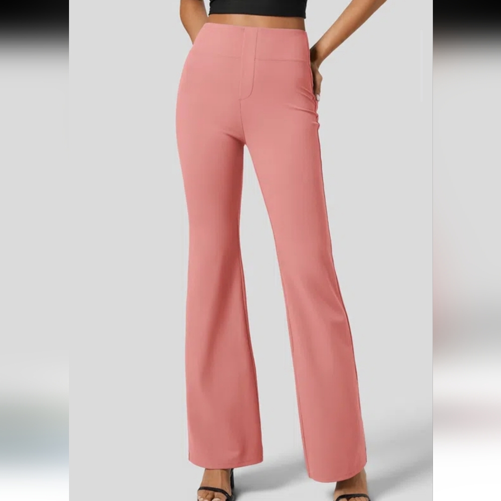 NWT Halara Flex High Waisted Back Side Pocket Slight Flare Work Pants